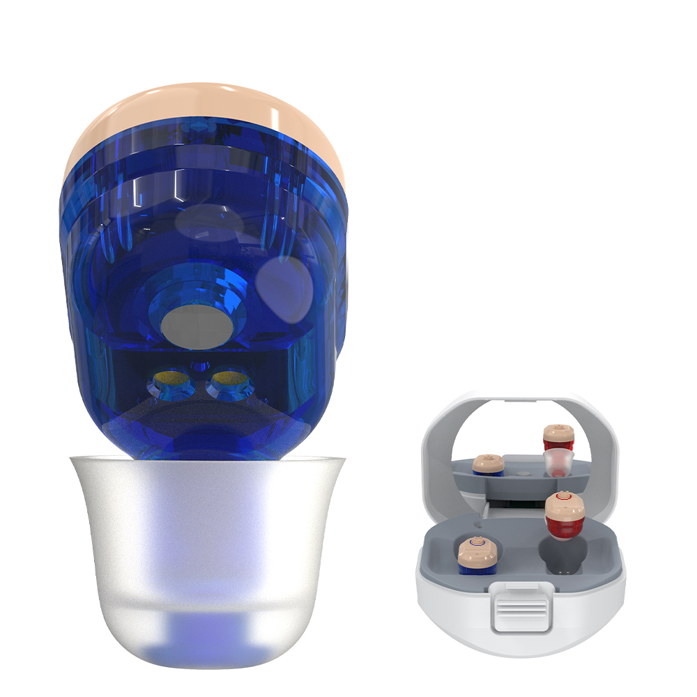 

Mini Hearing Aid Rechargeable Inner Ear Type Hearing Device Sound Amplifier Noise Reduction with Rechargeable Base for ElderlyScouts