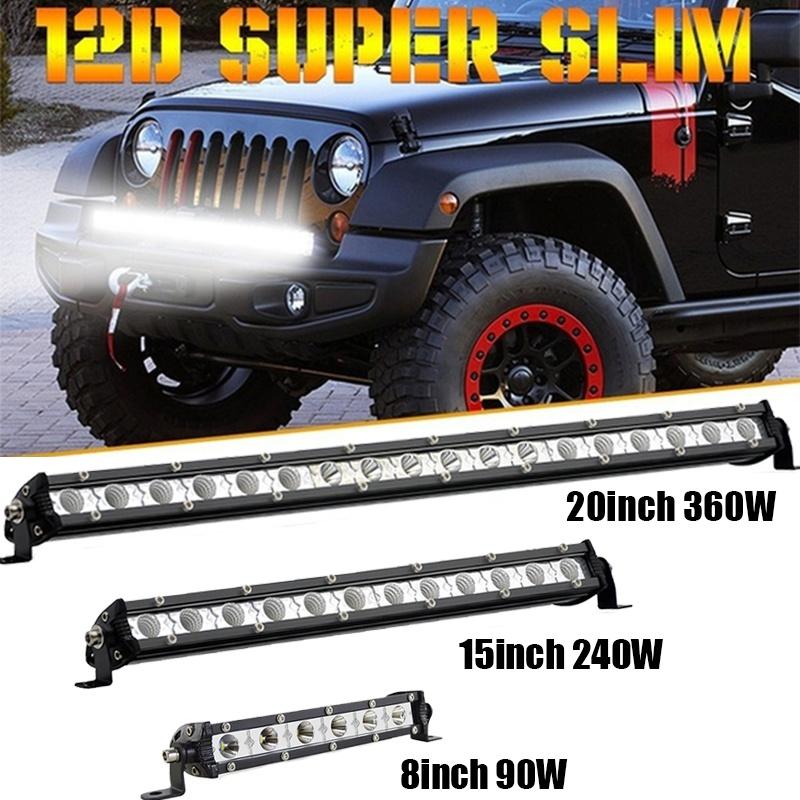 

Emergency Lights Ultra-thin LED Light Bar Driving Work 3-20 Inch 12V 24V Suitable For Boat Tractor Truck Car Off-road 4WD 4x4 SUV ATV