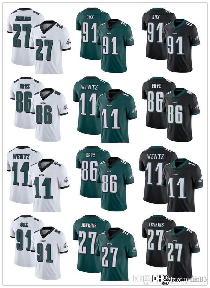 

Men Women Youth Philadelphia Eagles 11 Carson Wentz 27 Malcolm Jenkins 86 Zach Ertz 91 Fletcher Cox Football Jerseys, Black;red
