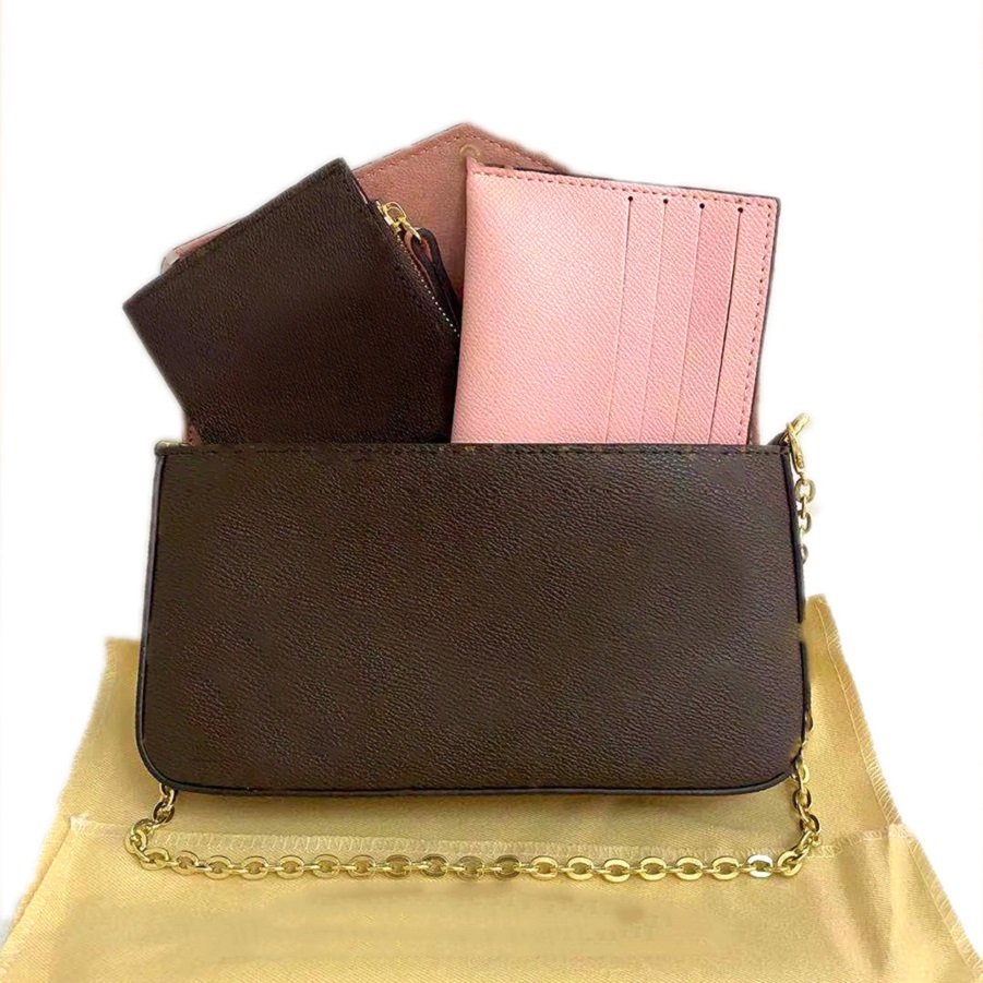 

luxury Newset Designers Shoulder Bags Women Lady Messenger Bag 21cm Classic pattern Genuine Leather Chain Handbags Purse 01, #1 classic brown+pink