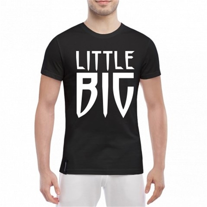 

Little Big Band Russian Style Black Summer Cotton Men's Tee-shirt Male Tee Top 210716, Ts-460