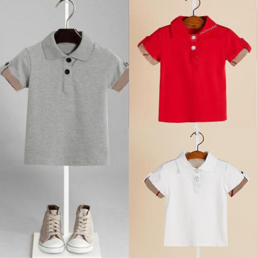 

Summer Boys Girls T Shirts Short Sleeve Lapel Baby Girl Boy Cotton Breathable Tops Plaid Shirt Kids Clothes, #plaid2