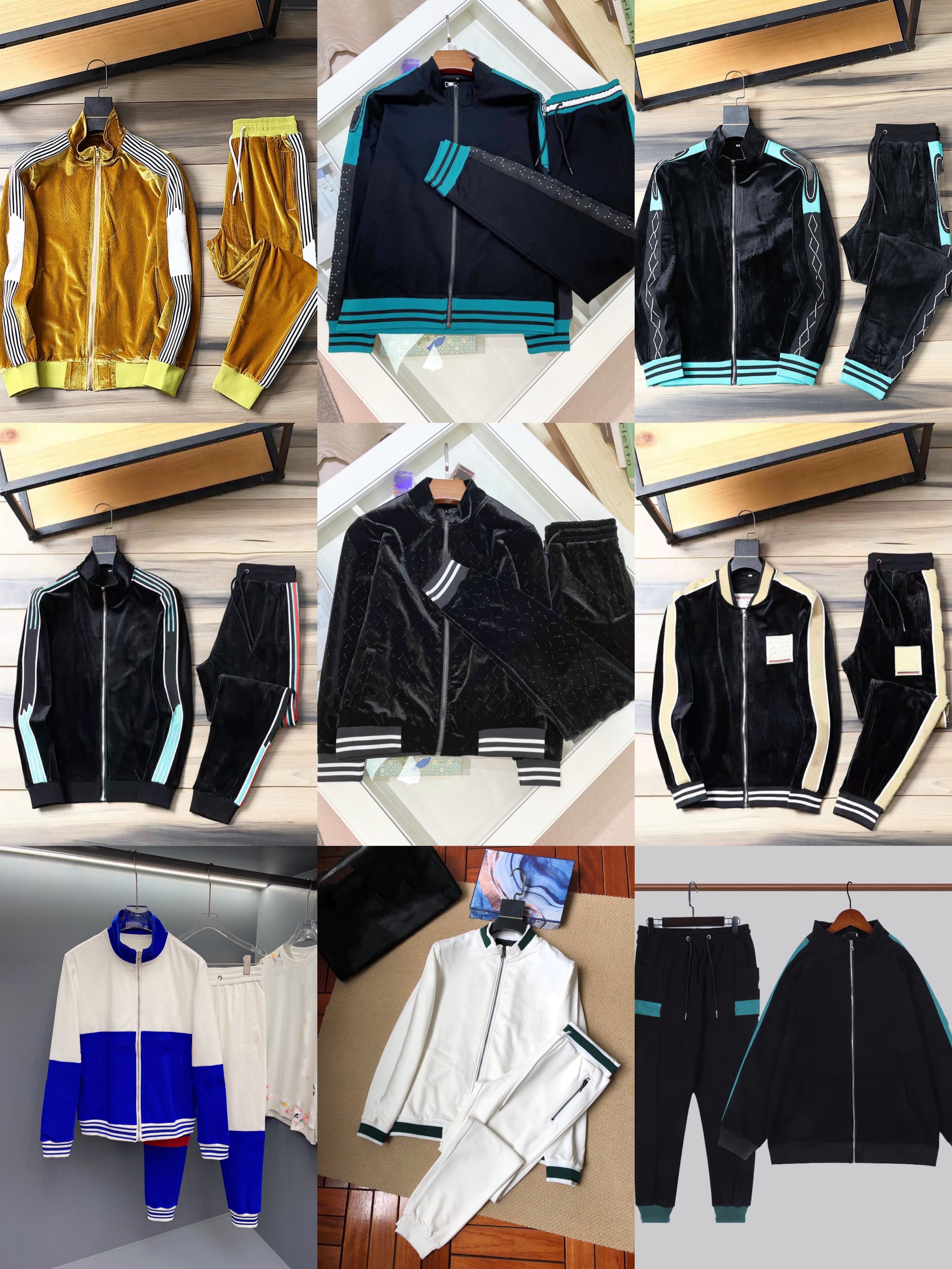 

Tracksuit Brand Designer Men's Sports Suit Two-Piece Long-Sleeved Zipper Letter Printing Embroidery Fashion Casual Men'ss Two-Pieces Suits, Packing bag