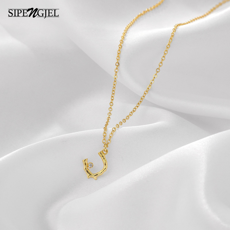 

Fashion Cubic Zircon Pendant Necklace Ins Initials Letter Neckalce For Women Jewelry 2020