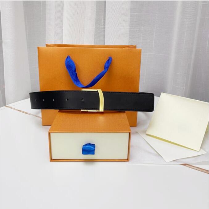 

2021 Fashion Big buckle genuine leather belt with box designer men women high quality mens belts AAA4100, Black;brown