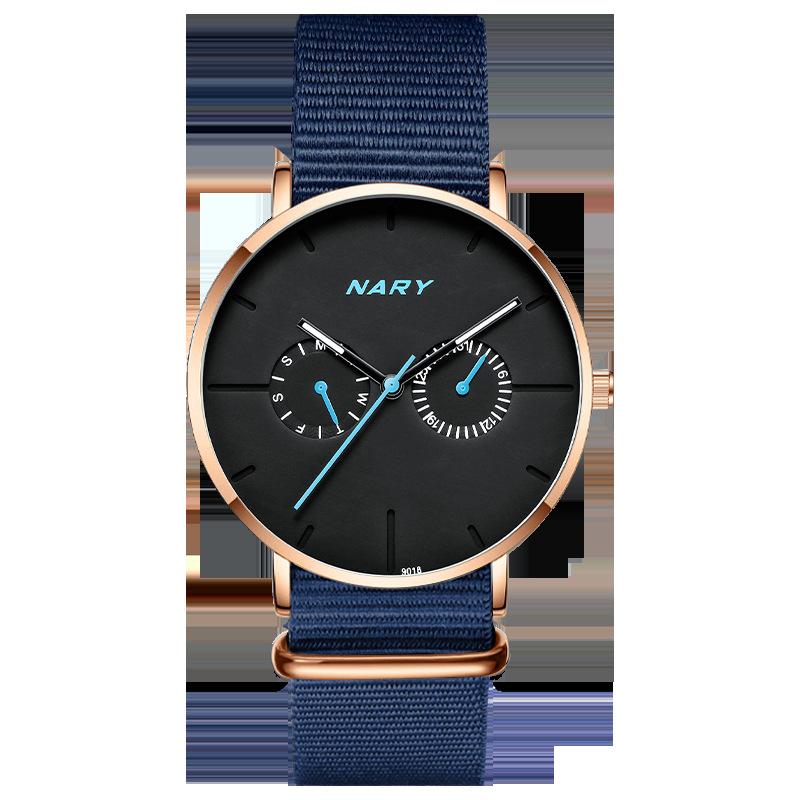 

Watchsc-New colorful fashion watch sports style watches (Black blue)