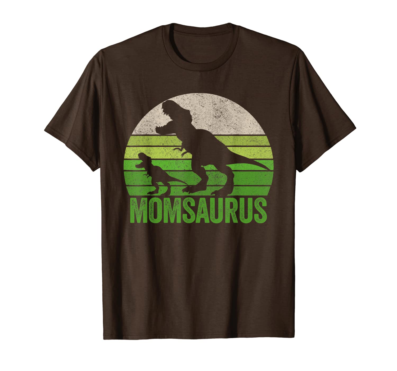 

vintage fun momsaurus apparel, funny mom two dinosaurs t-shirt, White;black