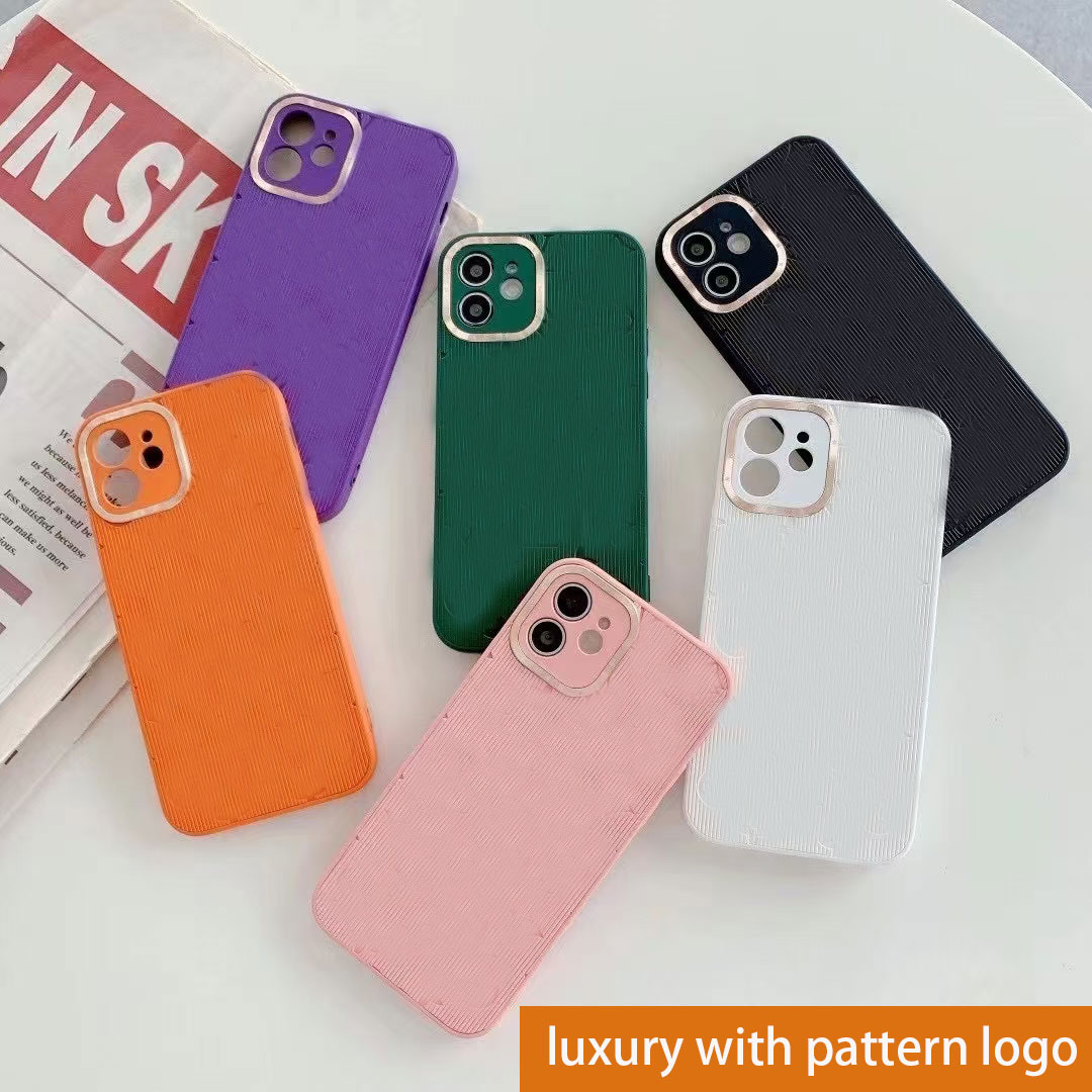 

Luxury with pattern logo designer phone cases fashion Iphone 12 Pro Max Case mobile shell 11 three2 xr X XS curve cover models with retail box