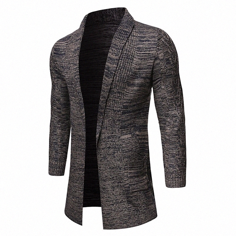 Men's Cardigan Knitted Solid Color Stylish Long Sleeve Sweater Cardigans Deep V Fall Winter Black Gray Coffee 95W7#