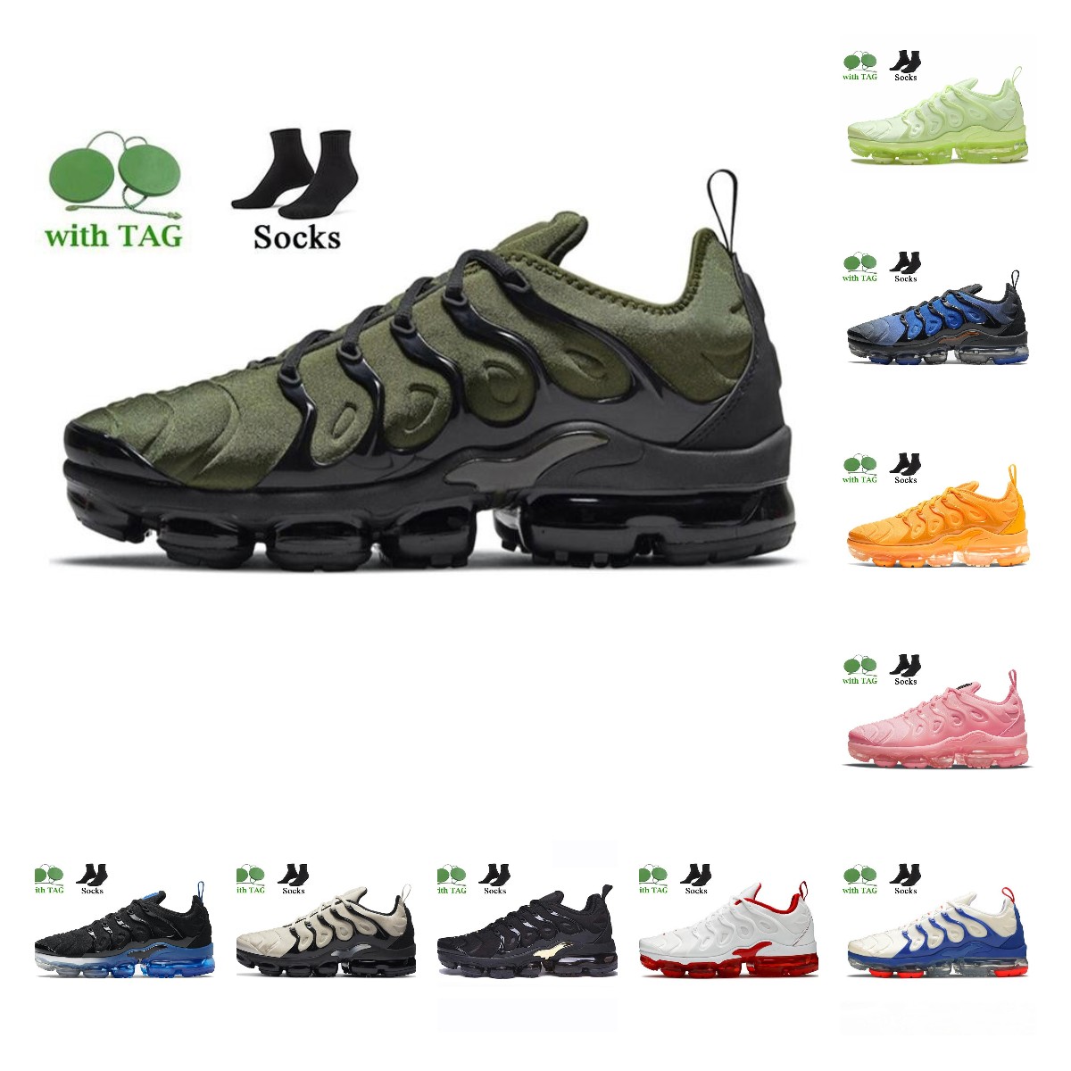 

Outdoor Sport Tn Plus Mens Running Shoes Bubblegum Barely Volt Knicks Vibes Magenta Dark Russet Pure Platinum University gold Sneakers Black Royal Atlanta Trainers, #9 university gold 36-40