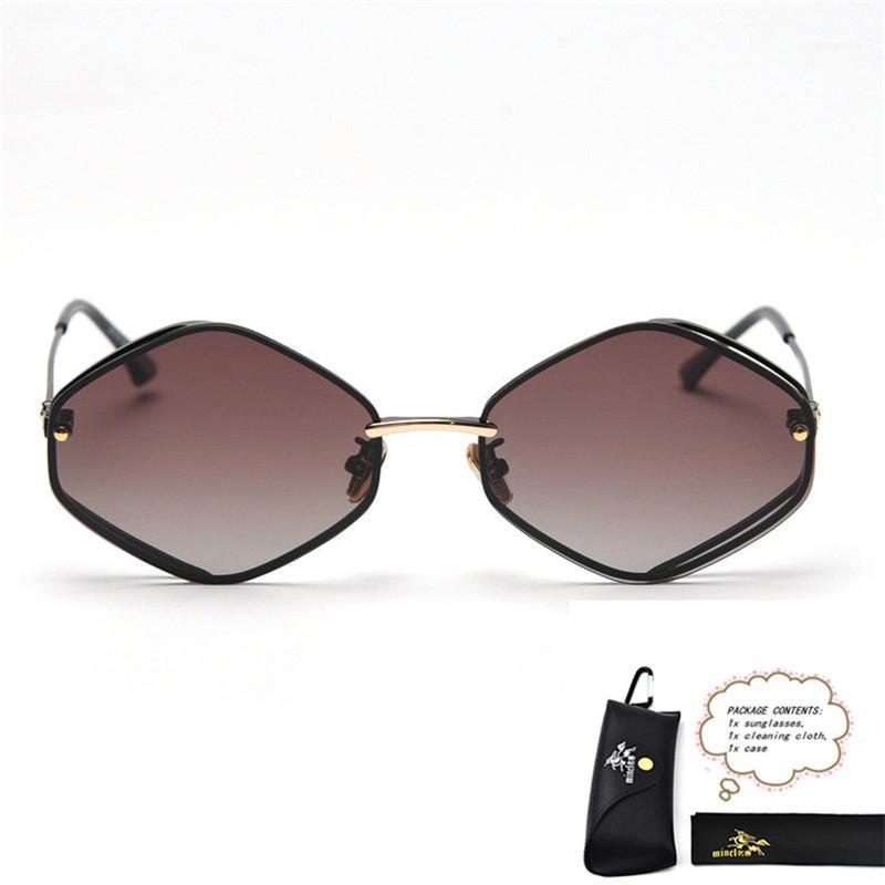 

Sunglasses Small Metal Frame Oval Women Men Luxury Design Clear Colorful Ocean Lens Shades Vintage Retro Polygon FML1