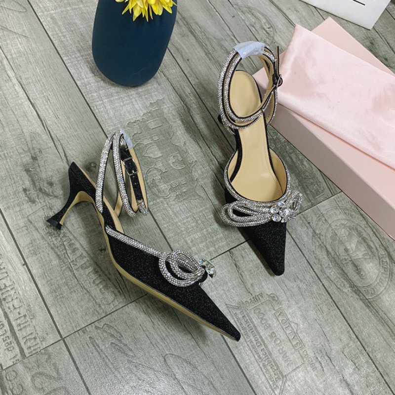 

Glittered Pumps Crystal Embellished Bowie rhinestone Evening shoes stiletto Heels sandals women heeled Luxurys Designers ankle strap Dress shoe factory footwear, Gift(not sold separately)