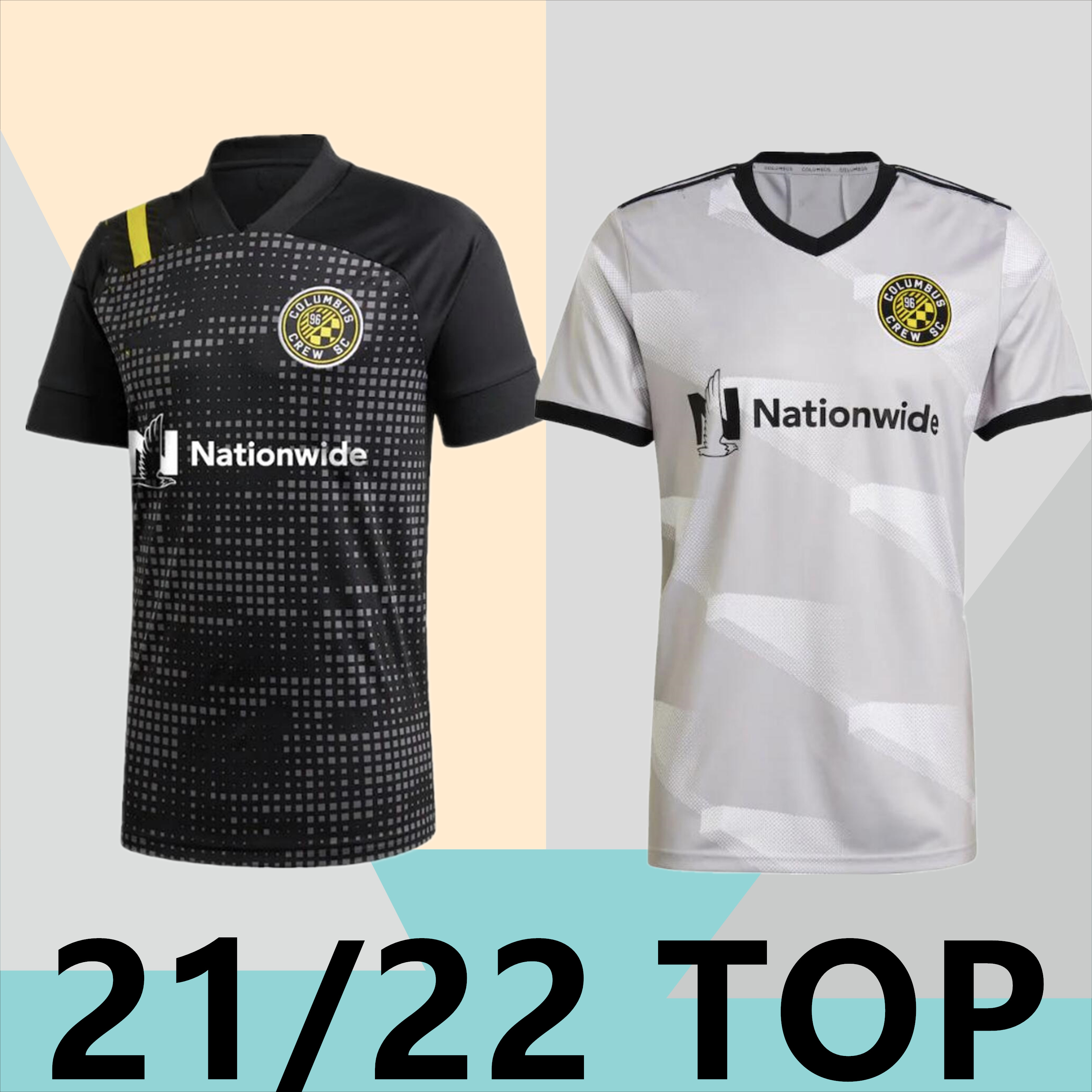 

TOP 2021 2022 Columbus soccer jerseys JONATHAN Zardes Nagbe Pedro Santos Zelarayan MLS Mens football shirts gray black 21 22 Uniforms home away, Black;yellow