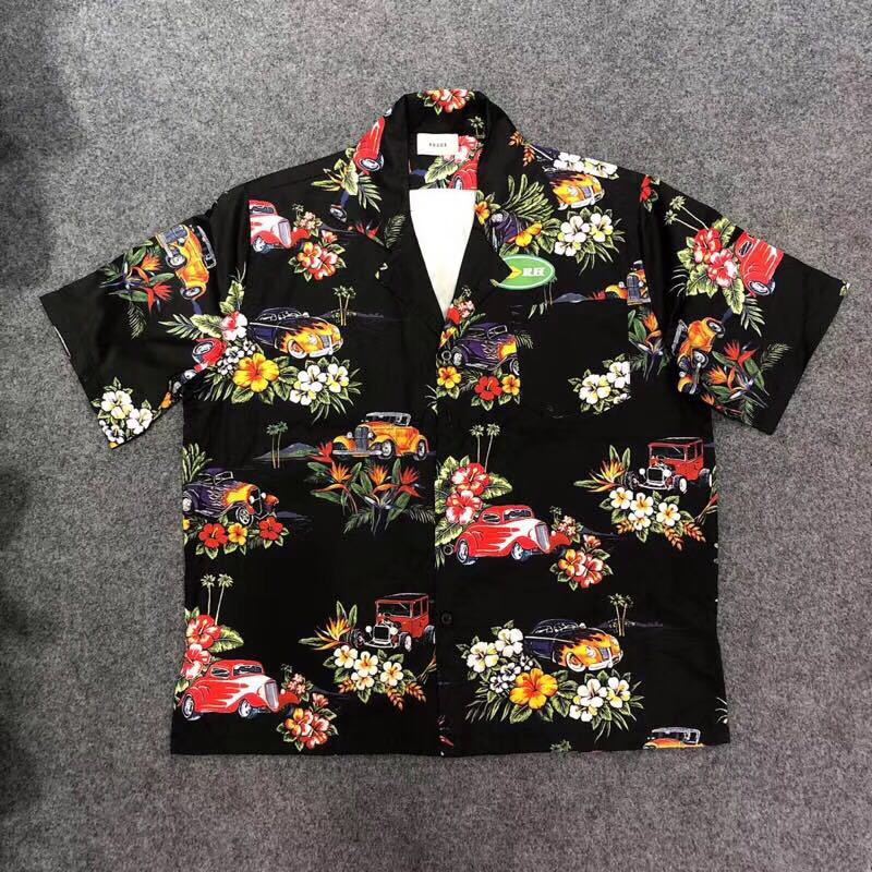

Hawaiian Shirt Rhude, White;black