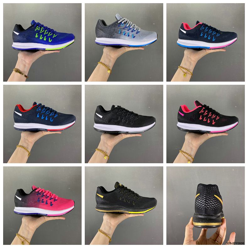 

Top Quality Mens Women Zoom Pegasus 33 Running Casual Shoes Turbo 37 Premium Blue Ribbon 38 Flyease Trainers Breathable Net Gauze Hyper Violet Sport Luxury Sneakers