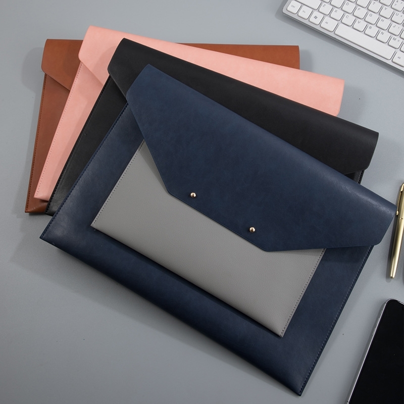 

A4 new business office information enterprise large capacity storage archives printable document bag, Blue