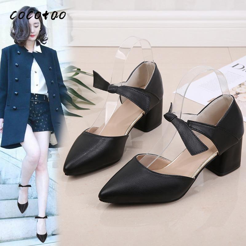 

Sandals Fairy Shoes Gentle Single Small High-heeled 2021 British Style Women's Pointed Toe Cap Heel Fragrance, Black