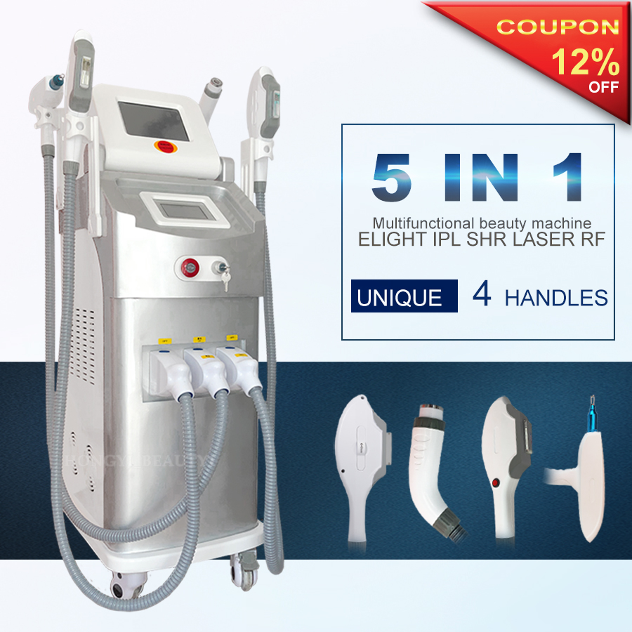 

IPL Hair Removal ND YAG Laser tattoo remover Machine 7 Filters Shr For Skin Care RF Face Lift