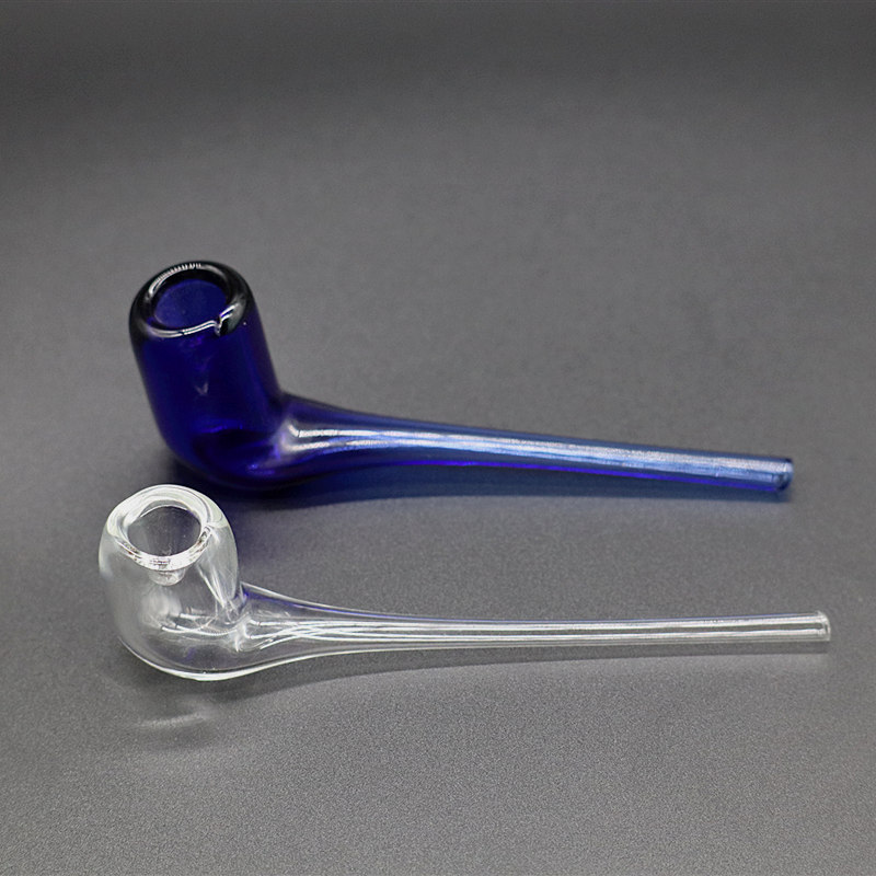 

14cm Solid color sherlock glass hand pipe for dry herb