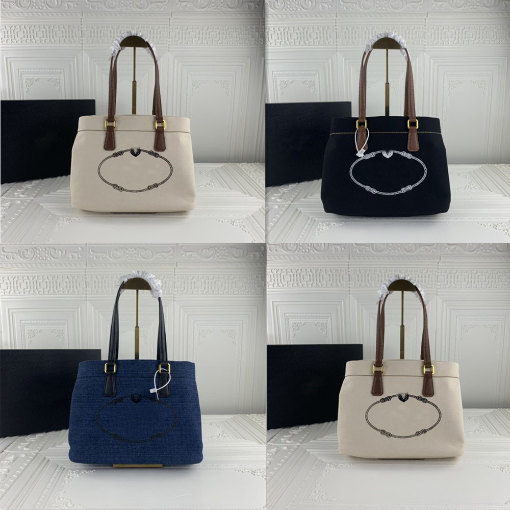 

Wholesale Shopping bags Handbags canvas tote bag high quality Ladies black shoulder sack large capacity leisure Lady Gift, 1 black