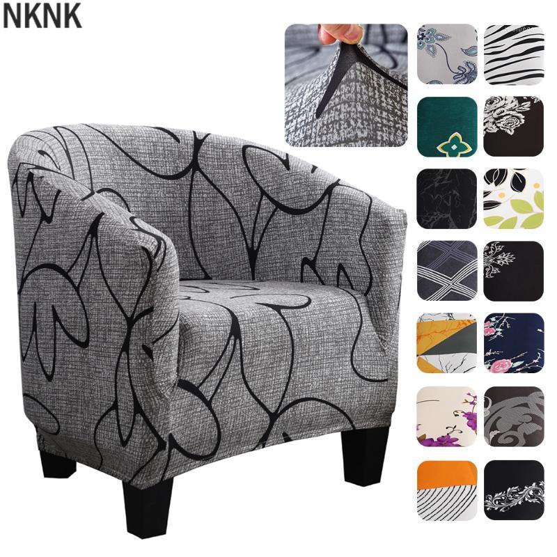 

Printed Tub Chair Cover Big Stretch Arm Covers King Back Washable For Home El Party Banquet Office Spandex / Polyester