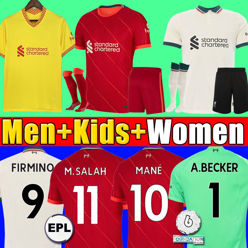 

21 22 LVP M. SALAH VIRGIL FABINHO soccer jersey ALEXANDER ARNOLD DIOGO J. MILNER 2021 2022 SHAQIRI HENDERSON KEITA ORIGI liverpoo  football, Black;yellow