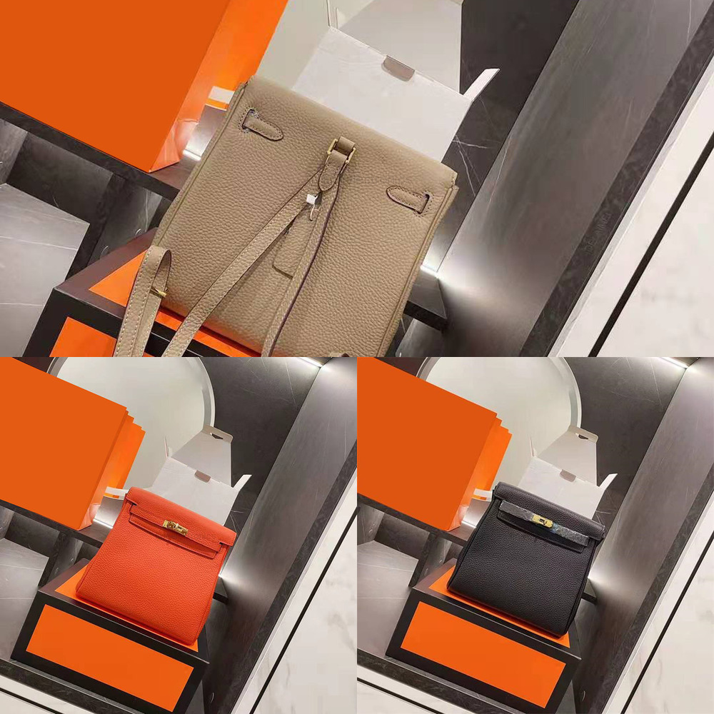 

shoulder quality backpack handbags top luxury first designer layer cow leather with floded box fashion back pack school book bag