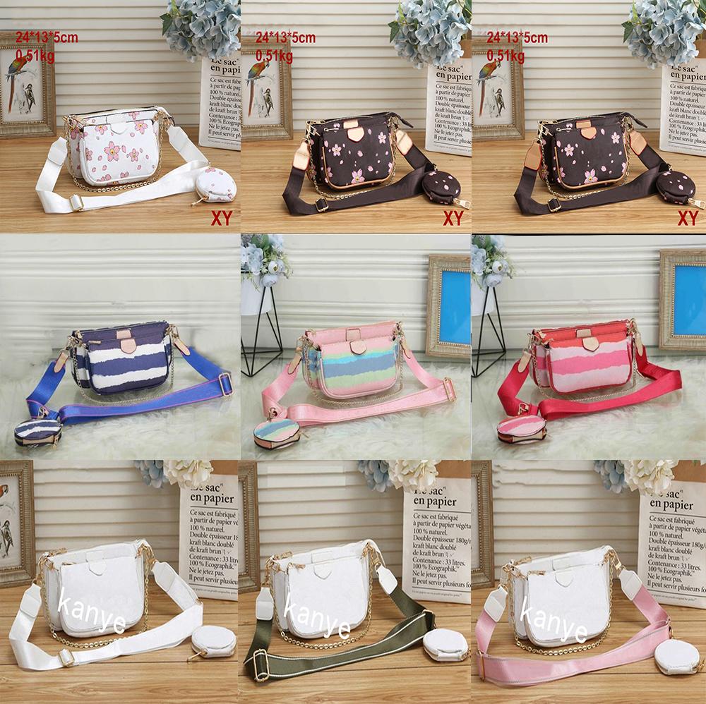 

Designers Luxurys MULTI 3 pieces/set Shoulder Bags Genuine Leather old flower Women's Fashion Crossbody Messenger Bag + Wallet Coin Pur