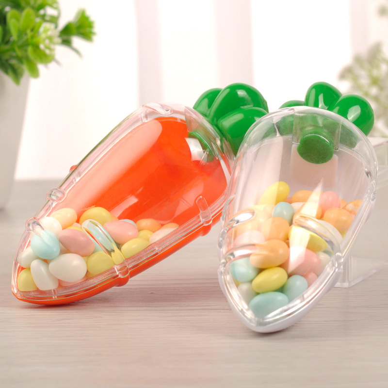 

12pc Carrot Candy Box Creative Food Storage Gift Box Birthday Party Decor Christmas Decor Baby Shower Decorations Candy Box Y0305