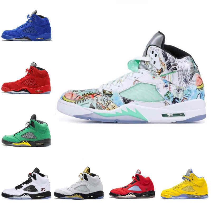 

Wholesale 2021 Fire Red 5s Men Basketball Shoes 5 TOP 3 Grape Aqua Suede Blue Red TROPHY ROOM Laney Oreo Wings Mens Airs Outdoor Trainers Sp