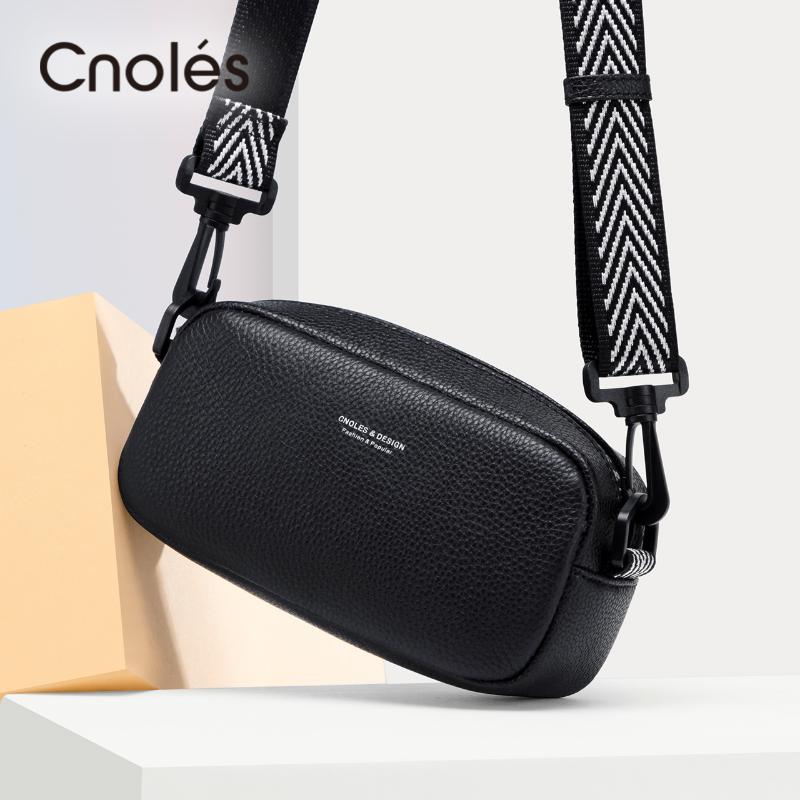 

Shoulder Bags Cnoles Trend Crossbody For Women Genuine Leather Bag Designer Handbags And Purses Black Messenger, Design 1