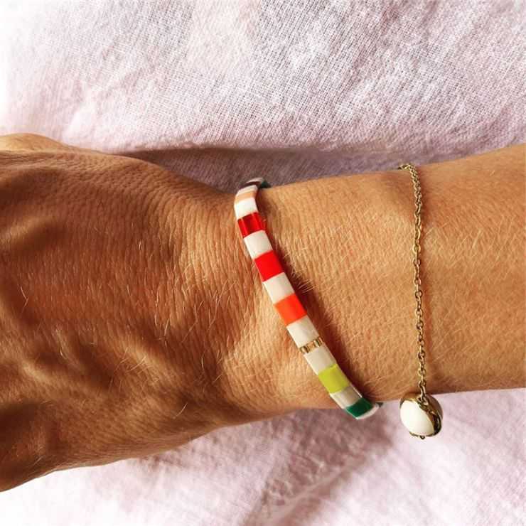 

Charm Bracelets C.QUAN CHI Trendy TILA Miyuki Beads For Women Handmade Stretch Beaded Jewelry Fashion