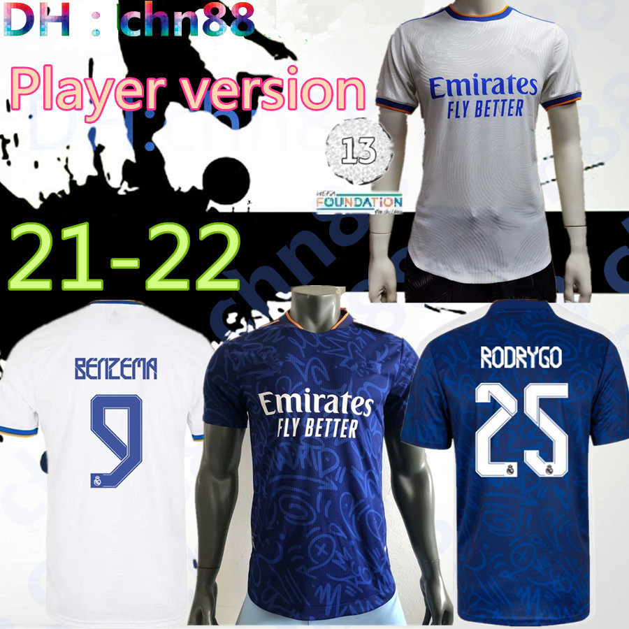 

21 22 Player version Real madrid HAZARD KROOS JAMES soccer jersey 2021 2022 top thai BENZEMA SERGIO RAMOS MODRIC ALABA VINI JR. ASENSIO MARCELO ISCO Football shirt, Image