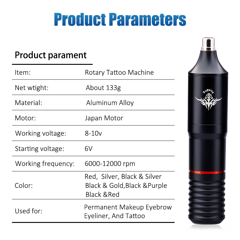 

Professional Tattoo Machine Sets Rotary Pen With Cartridges Needles Permanent Makeup Machine Accessories Body Art Tattoo SupplyScouts