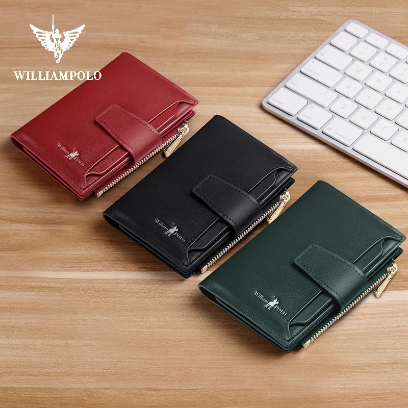 

Wallets Wallet Men Short Genuine Leather Hasp Casual Humanized Zipper Packet Plugable Driving Card Sleeve Compact Purse, Red;black