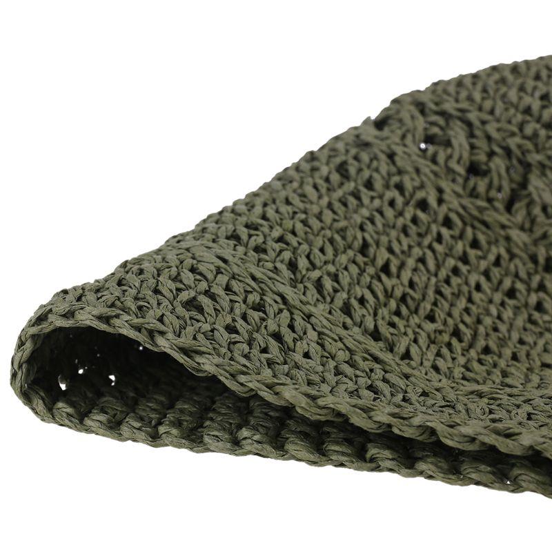 

Wide Brim Hats Women Summer Crochet Straw Bucket Hat Sun Protection Dome Foldable Fisherman Cap A2UA, Beige