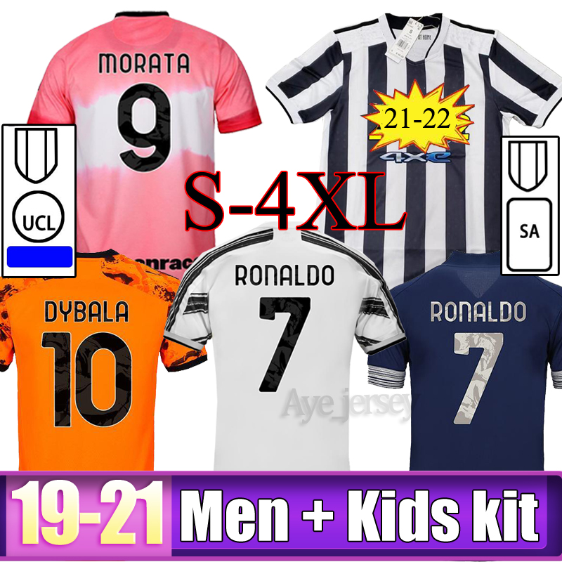 

RONALDO DYBALA 21 22 soccer jersey MORATA KULUSEVSKI football shirt CHIESA DE LIGT juventus Camiseta fútbol 2021 2022 maillot foot 4th, Black