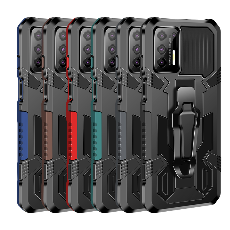 

Mecha Armor Phone Cases for MOTO G Play Power Stylus-2021 One-5G-ACE One-hyper Shockproof Stand Holder and Belt Clip Back Cover