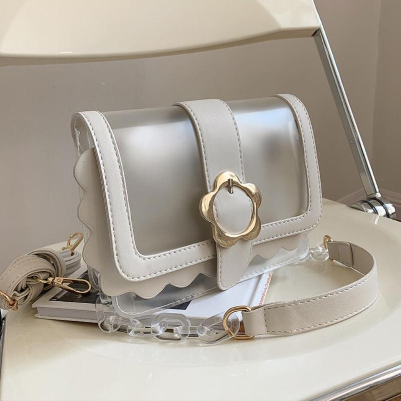 

Transparent Jelly Crossbody Bag 2021 Summer High-quality Women's Designer Handbag Chain Shoulder Messenger Underarm Cross Body, Black