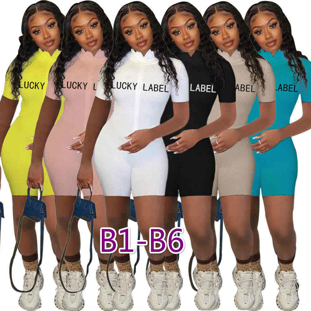 

Women Jumpsuit Designer Slim Sexy Casual Positioning Printed Splicing Bra Strap Bandage Breast Wrap Onesies Shorts Rompers 8, Black;white