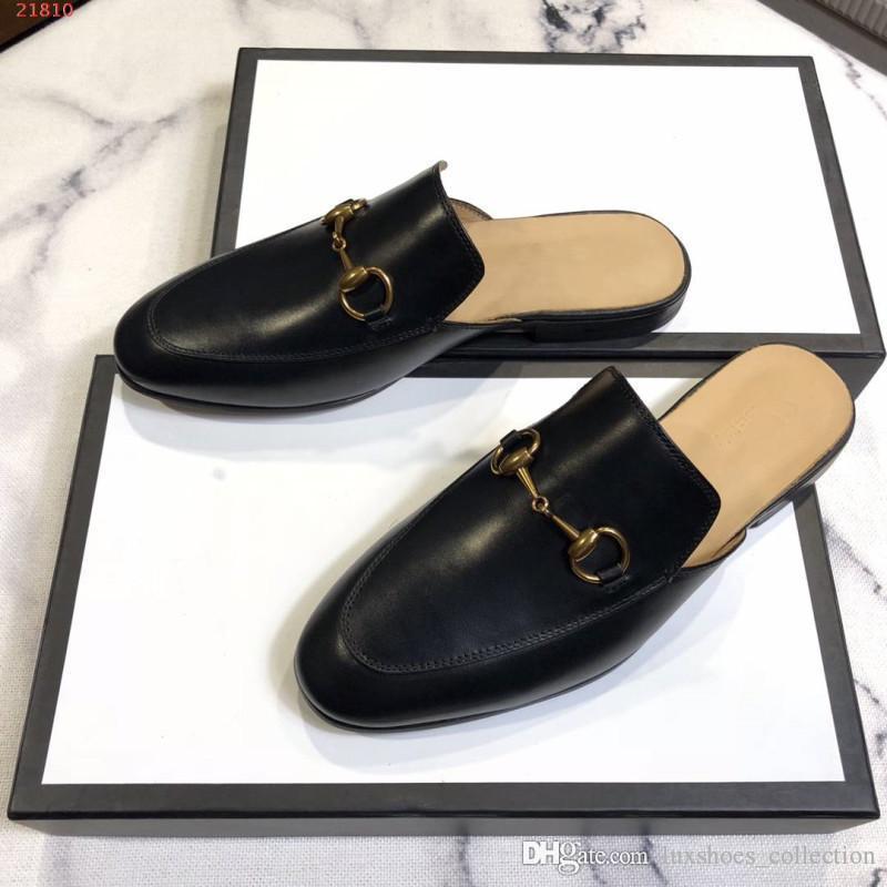 

2022 new European and american style leather sandals slippers international brands Genuine leather flat men shoes, Blue