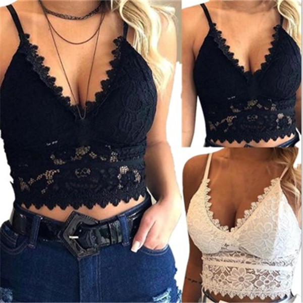 

Womens Plus Size Underwear Floral Bralette Padded Push Up Lace Bras Sexy Lingerie Corset Camis Wire Free Sheer Bra Crop Tops Brassiere
