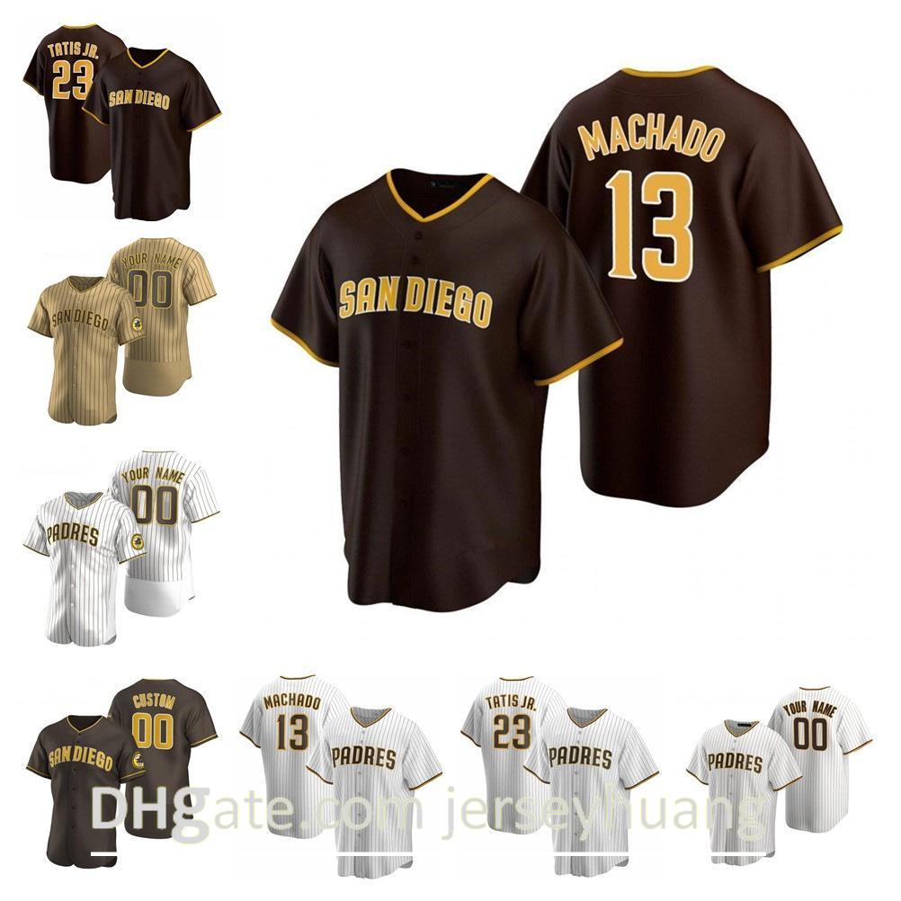 

Custom 23 Fernando Tatis Jr. jersey 13 Manny Machado 9 Jake Cronenworth 19 Tony Gwynn 29 Dinelson Lamet 10 Jurickson Profar Baseball Jerseys, Color 3