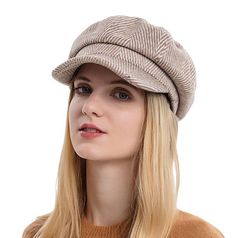 

Berets Women's Winter Fall Peaked Sboy Cap Baker Retro Cabbie Beret Cold Weather Warm Octagonal