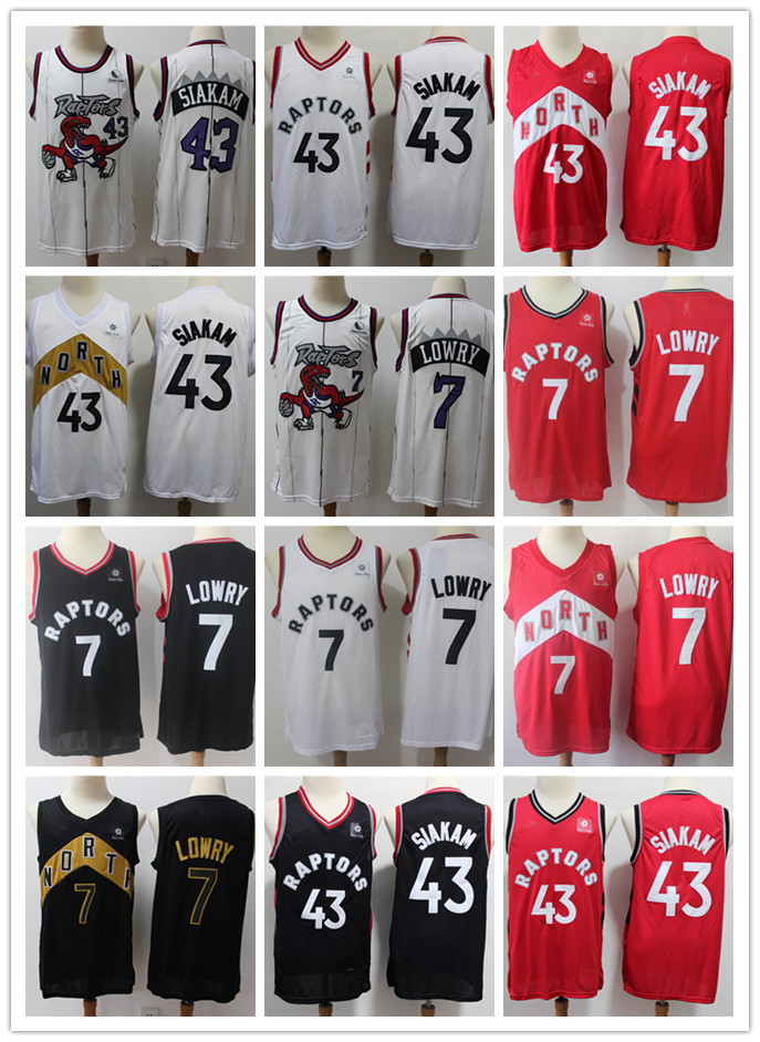 

2021 Mens Toronto Raptors Throwback jerseys Pascal 43 Siakam Kyle 7 Lowry Basketball Shorts Basketball Jersey purple black Red