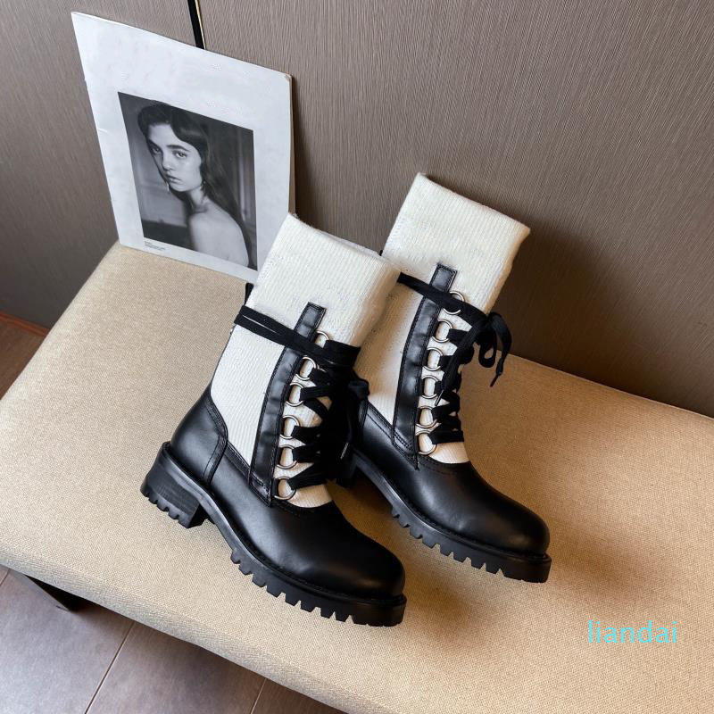 

2022 New BEAUBOURG Fashion Martin Designer Boots Winter Autumn Real Genuine Leather Womens Flat Ankle Boot Women Motorcycle DR Brand Shoes, Black+white