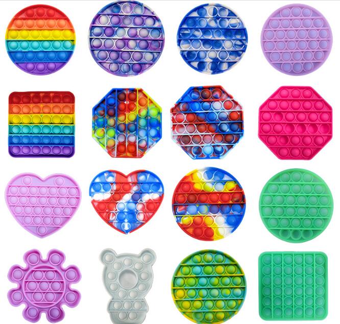 

High Quality Push Pop Fidget Toy Sensory Bubble Autism Special Needs Stress Reliever Great for The Old Young Unicorn Octopus, Multicolor