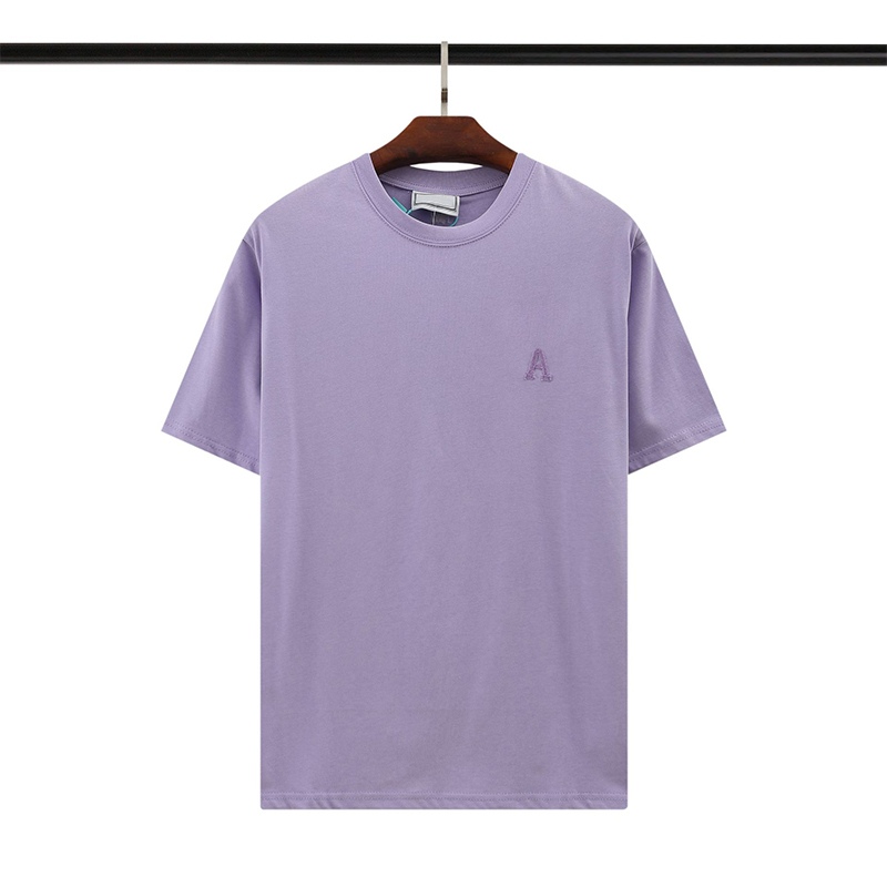 

2021 mens t shirts paris style letter print loose tee couples embroidery short sleeve fashion high street summer shirt 6 color, Purple