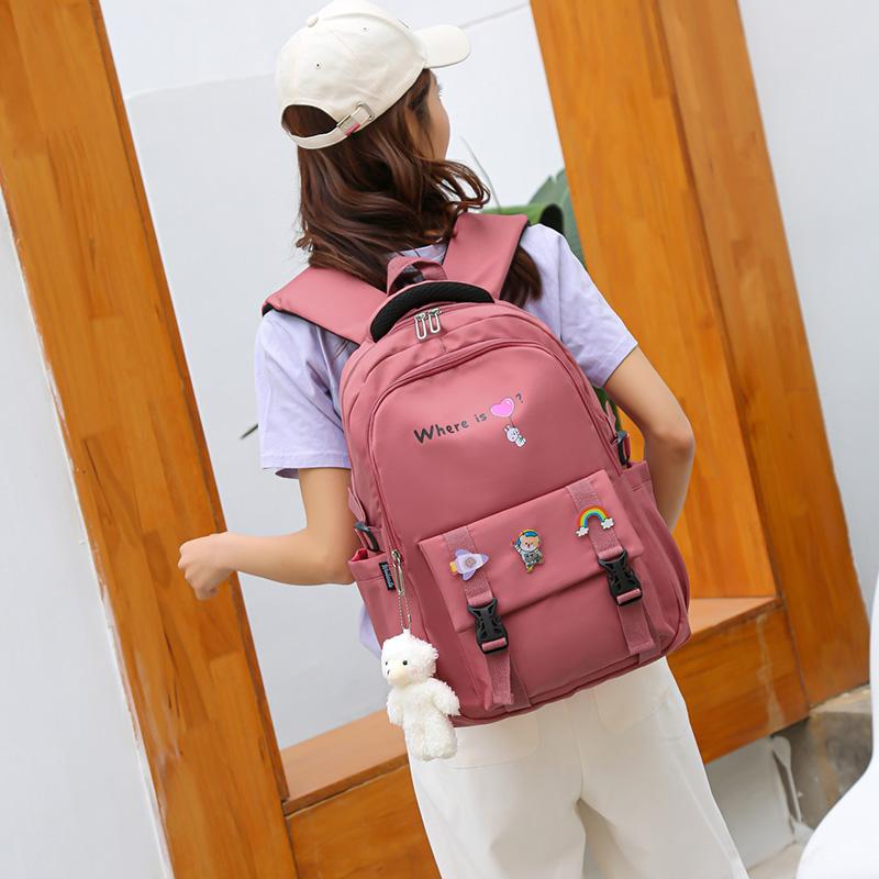 

Backpack Hocudo Men's And Women's Laptop Schoolbag Girl Fashion Street Travel Bag