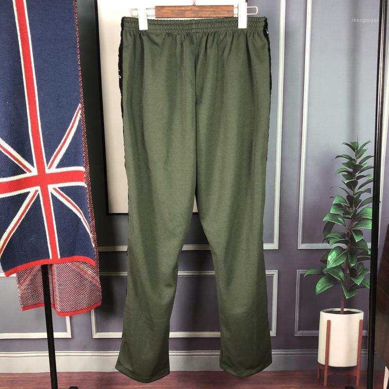 

Embroidery Ribbon Kapital Sweatpants Men Women High Quality Pants Green ArmyGreen Black Red Wine Trousers Cotton Men's
